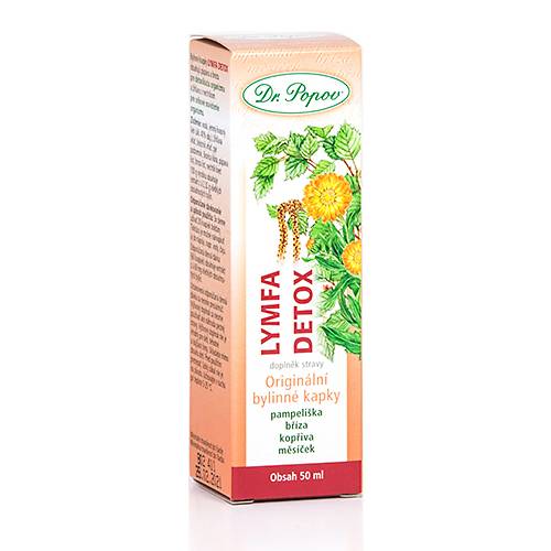 Lymfa – detox, originální bylinné kapky, 50 ml Dr. Popov