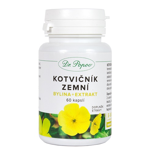 Dr. Popov Kotvičník zemní bylina + extrakt 60 kapslí