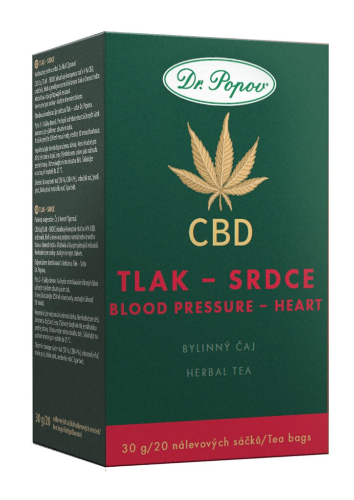 Konopný čaj s CBD Tlak-srdce, 30 g Dr. Popov