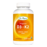 Vitamin D3 + K2, 120 kapslí